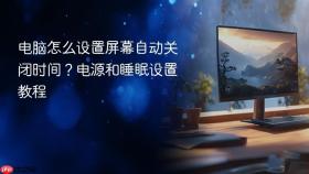 电脑怎么设置屏幕自动关闭时间？电源和睡眠设置教程
