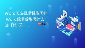 Word怎么批量提取图片 Word批量提取图片方法【技巧】