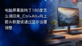 电脑屏幕旋转了180度怎么调回来_Ctrl+Alt+向上箭头恢复或通过显示设置调整