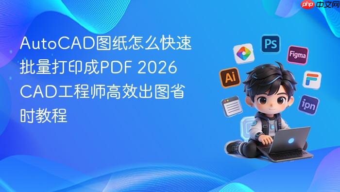 autocad图纸怎么快速批量打印成pdf 2026 cad工程师高效出图省时教程