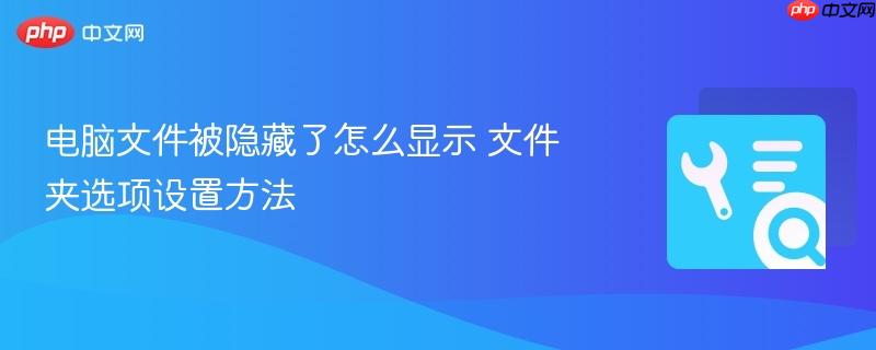 电脑文件被隐藏了怎么显示 文件夹选项设置方法