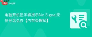 电脑开机显示器提示no signal无信号怎么办【内存条擦拭】