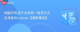 电脑开机进不去系统一直显示正在准备windows【强制重启】