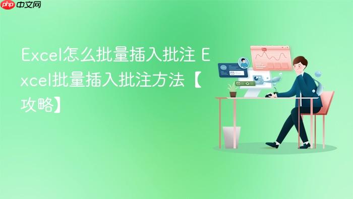excel怎么批量插入批注 excel批量插入批注方法【攻略】