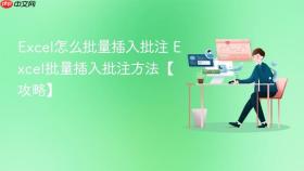 excel怎么批量插入批注 excel批量插入批注方法【攻略】