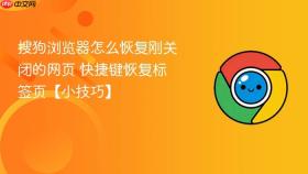 搜狗浏览器怎么恢复刚关闭的网页 快捷键恢复标签页【小技巧】