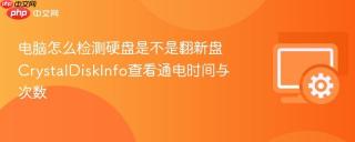 电脑怎么检测硬盘是不是翻新盘 crystaldiskinfo查看通电时间与次数
