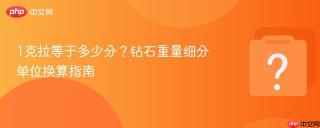 1克拉等于多少分?钻石重量细分单位换算指南
