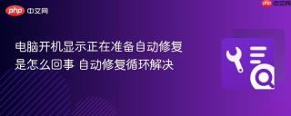 电脑开机显示正在准备自动修复是怎么回事 自动修复循环解决