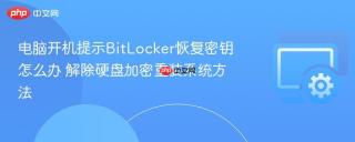 电脑开机提示bitlocker恢复密钥怎么办 解除硬盘加密重装系统方法