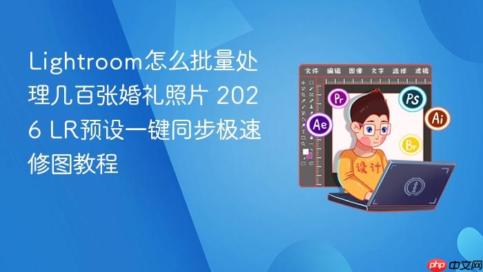 lightroom怎么批量处理几百张婚礼照片 2026 lr预设一键同步极速修图教程