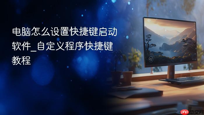 电脑怎么设置快捷键启动软件_自定义程序快捷键教程