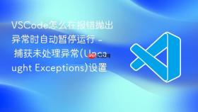 vscode怎么在报错抛出异常时自动暂停运行 - 捕获未处理异常(uncaught exceptions)设置