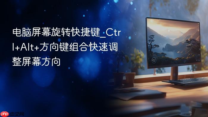 电脑屏幕旋转快捷键_ctrl+alt+方向键组合快速调整屏幕方向