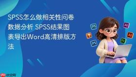 spss怎么做相关性问卷数据分析 spss结果图表导出word高清排版方法