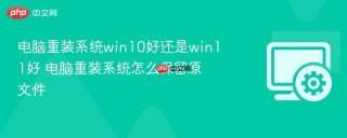 电脑重装系统win10好还是win11好 电脑重装系统怎么保留原文件