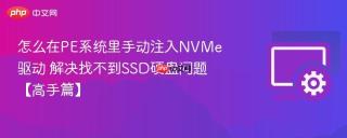 怎么在pe系统里手动注入nvme驱动 解决找不到ssd硬盘问题【高手篇】