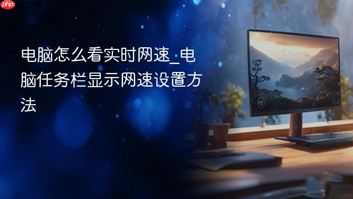 电脑怎么看实时网速_电脑任务栏显示网速设置方法