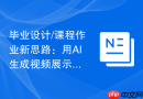 毕业设计/课程作业新思路：用AI生成视频展示你的项目。