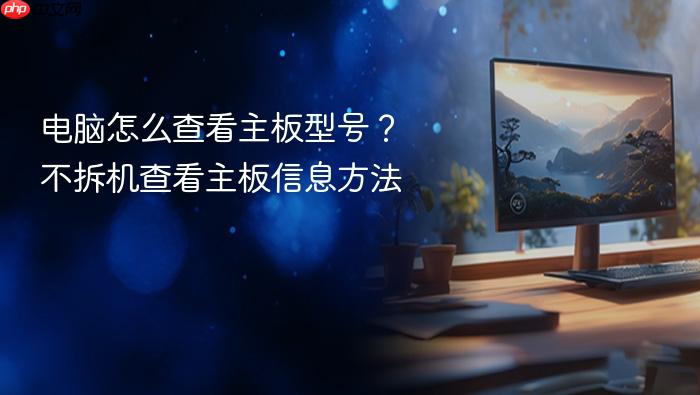 电脑怎么查看主板型号?不拆机查看主板信息方法