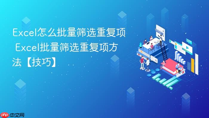 excel怎么批量筛选重复项 excel批量筛选重复项方法【技巧】