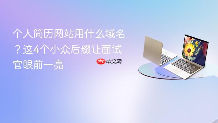 个人简历网站用什么域名?这4个小众后缀让面试官眼前一亮