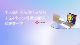 个人简历网站用什么域名？这4个小众后缀让面试官眼前一亮