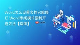 word怎么设置文档只能修订 word审阅模式强制开启方法【指南】