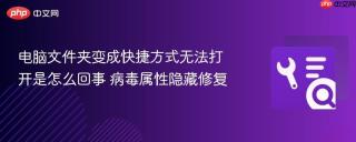 电脑文件夹变成快捷方式无法打开是怎么回事 病毒属性隐藏修复