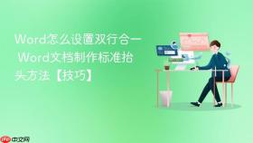 Word怎么设置双行合一 Word文档制作标准抬头方法【技巧】