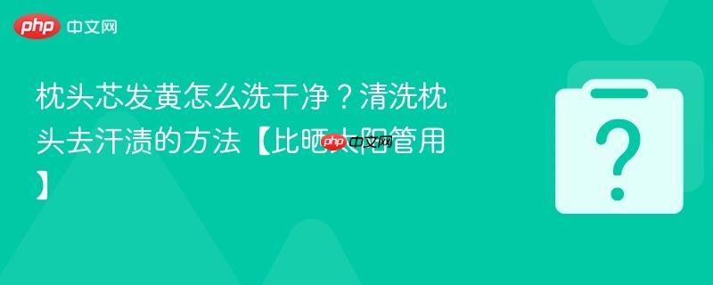 枕头芯发黄怎么洗干净?清洗枕头去汗渍的方法【比晒太阳管用】