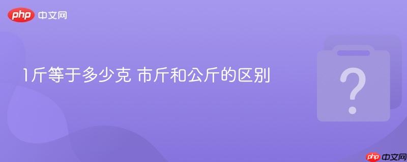 1斤等于多少克 市斤和公斤的区别