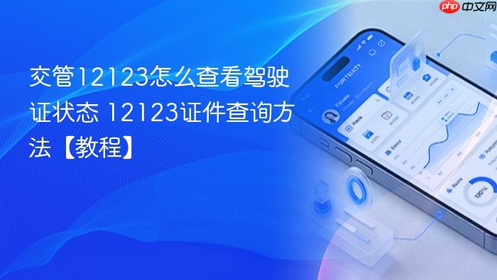 交管12123怎么查看驾驶证状态 12123证件查询方法【教程】