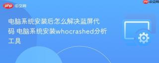 电脑系统安装后怎么解决蓝屏代码 电脑系统安装whocrashed分析工具