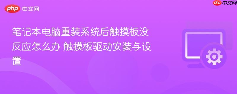 笔记本电脑重装系统后触摸板没反应怎么办 触摸板驱动安装与设置