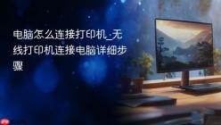 电脑怎么连接打印机_无线打印机连接电脑详细步骤