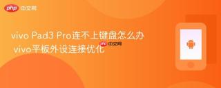 vivo Pad3 Pro连不上键盘怎么办 vivo平板外设连接优化