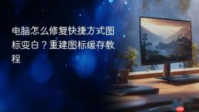 电脑怎么修复快捷方式图标变白？重建图标缓存教程