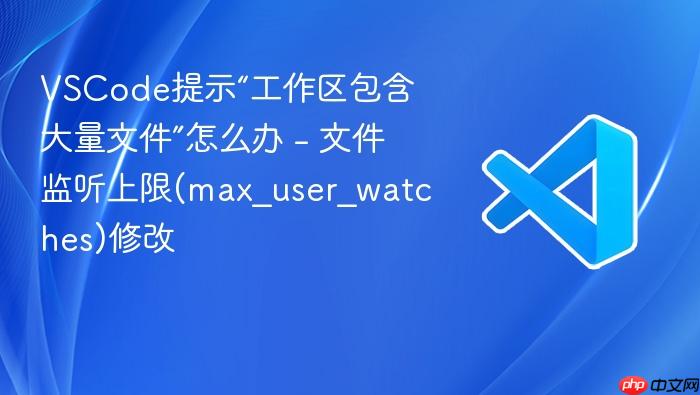 vscode提示“工作区包含大量文件”怎么办 - 文件监听上限(max_user_watches)修改