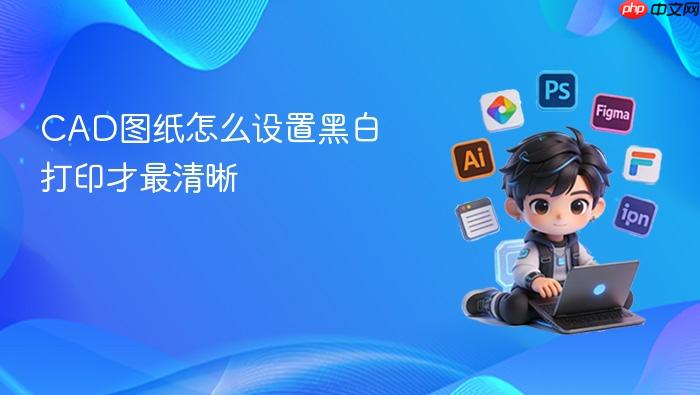 cad图纸怎么设置黑白打印才最清晰