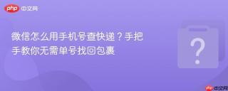 微信怎么用手机号查快递?手把手教你无需单号找回包裹