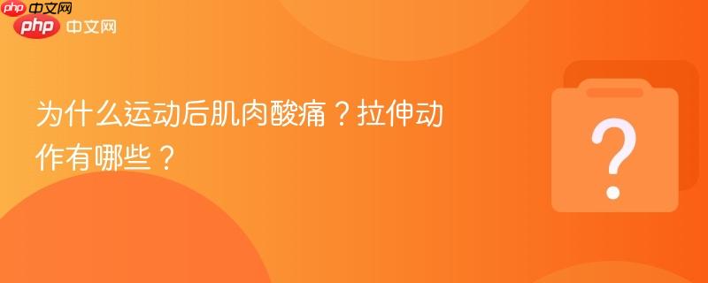 为什么运动后肌肉酸痛?拉伸动作有哪些?