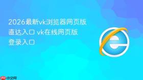 2026最新vk浏览器网页版直达入口 vk在线网页版登录入口