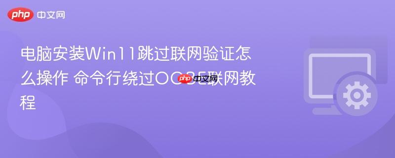 电脑安装win11跳过联网验证怎么操作 命令行绕过oobe联网教程