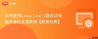 如何使用linux live u盘启动电脑并备份全盘数据【数据抢救】