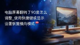 电脑屏幕翻转了90度怎么调整_使用快捷键或显示设置恢复横向模式