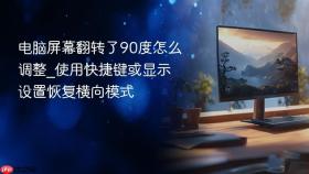 电脑屏幕翻转了90度怎么调整_使用快捷键或显示设置恢复横向模式