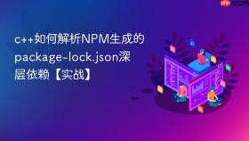 c++如何解析npm生成的package-lock.json深层依赖【实战】