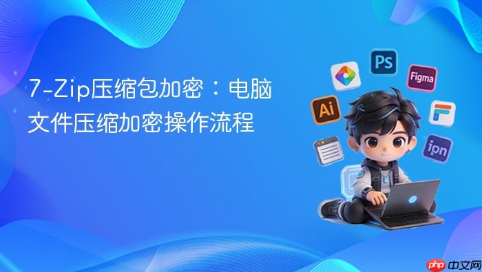 7-zip压缩包加密:电脑文件压缩加密操作流程