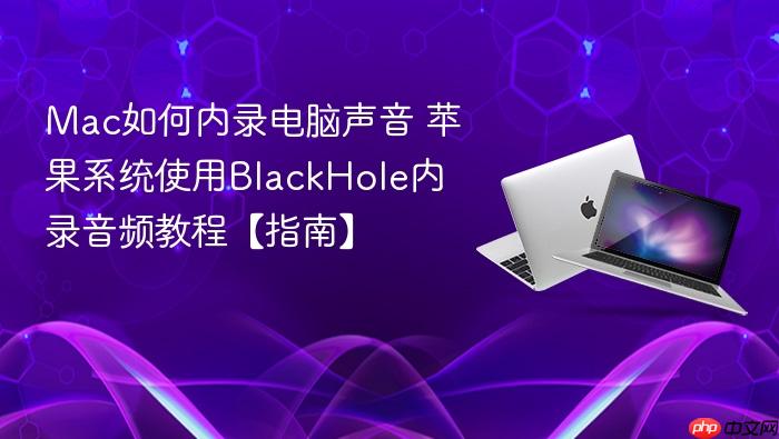 mac如何内录电脑声音 苹果系统使用blackhole内录音频教程【指南】